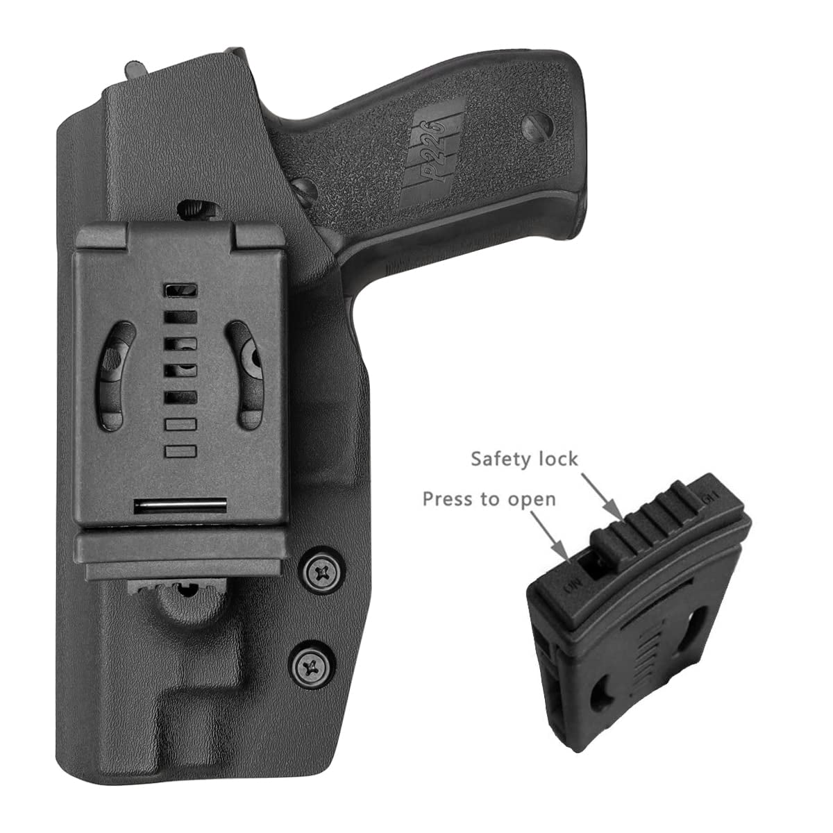 Sig P226 Holster OWB Kydex Holster Fit: Sig P226 Full Size 4.4'' (Black, Right Hand)