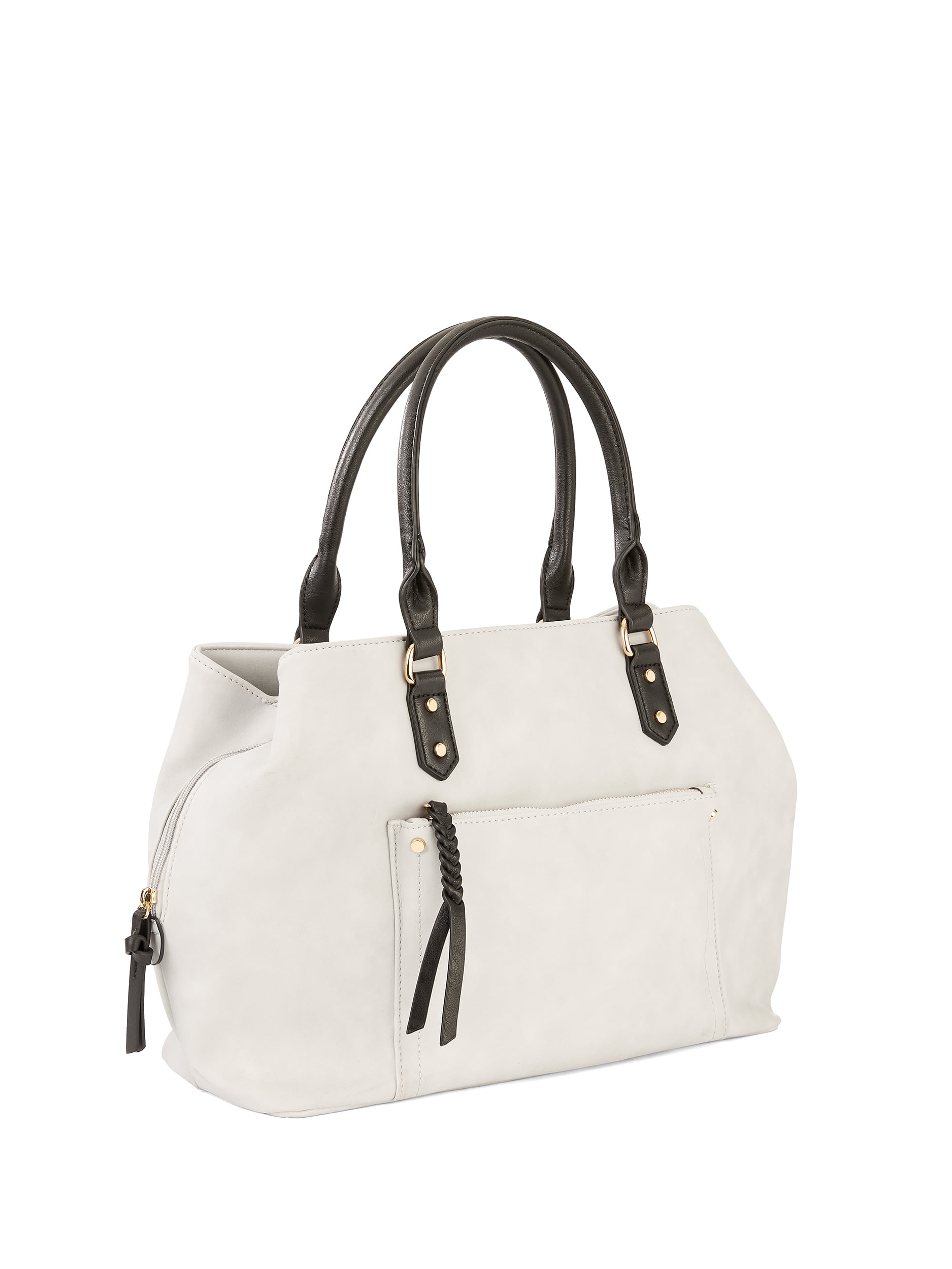 VR NYC Braided Zip Front Pocket Carter Satchel