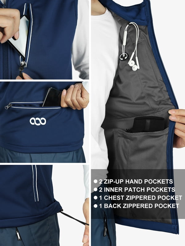 Off Road Ventures Mens Golf Vest Lightweight Waterproof Sleeveless Softshell Running Vest for Outerwear Fishing