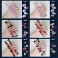 thumbnail image 6 of Glow in Dark Nails Art Stickers Halloween Nails Strips Full Nails Wrap Semi Cured Nails Strips Nails Art Decoration, 6 of 9