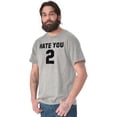 thumbnail image 4 of Hate You 2 Too Ironic Sports Jersey Men's Graphic T Shirt Tees Brisco Brands X, 4 of 4