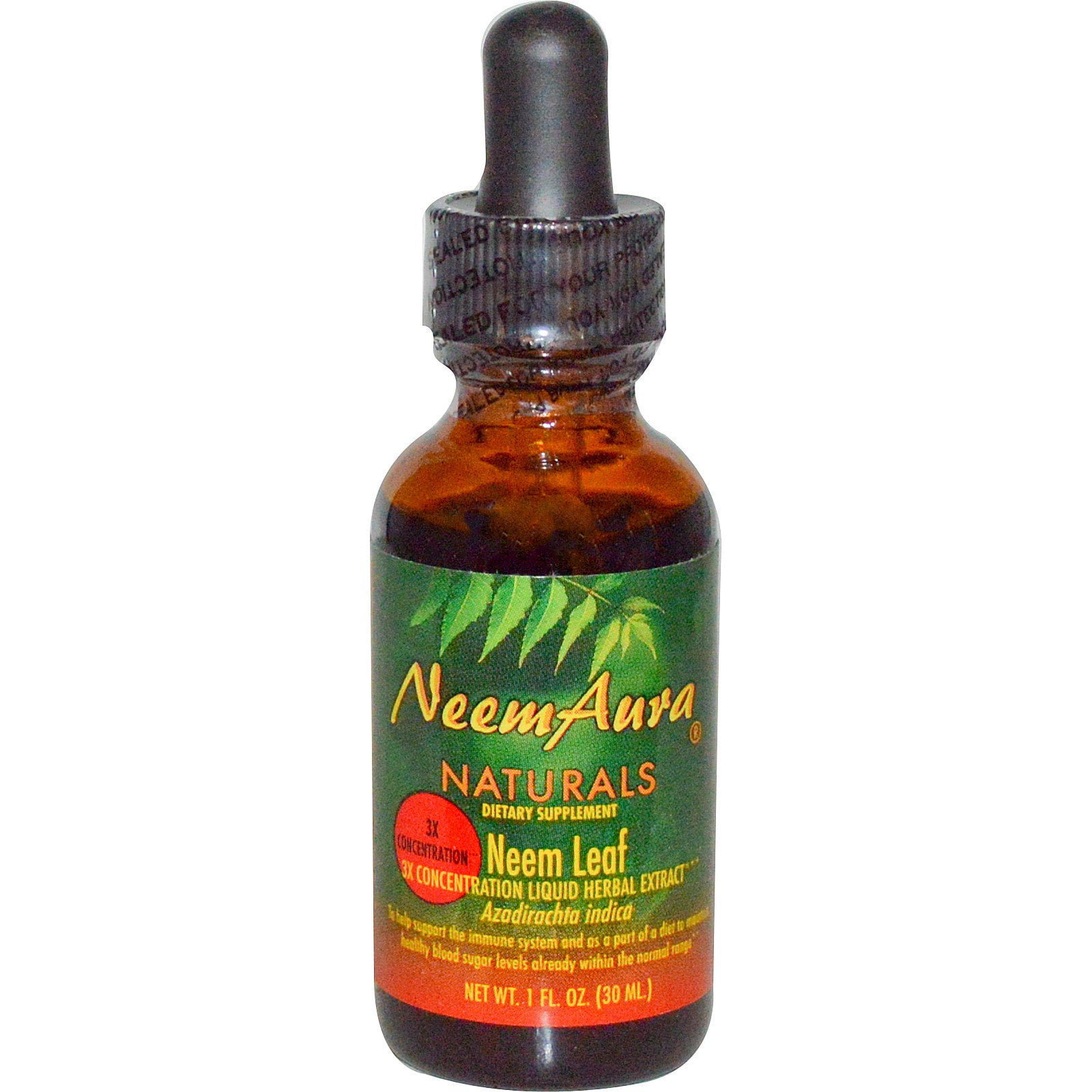NeemAura Neem Leaf 3X Concentration Extract 1 fl oz 30 ml