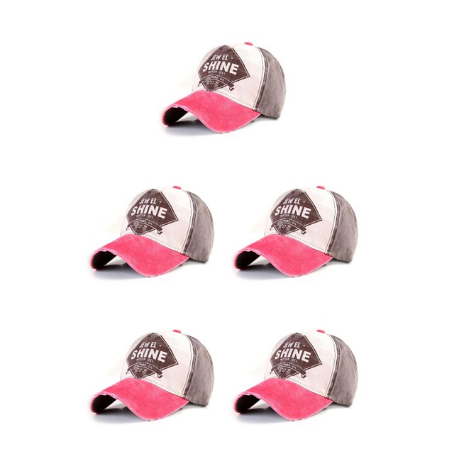 fastboy Chapeau de Tennis Ajustable pour Hommes et Femmes, Randonnée, Golf, Baseball, Rose, 5ensemble