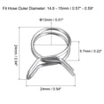 thumbnail image 2 of Unique Bargains Double Wire Spring Hose Clamp, 304 Stainless Steel 13mm Fuel Line Silicone Tube Spring Clips, 20 Pack, 2 of 5