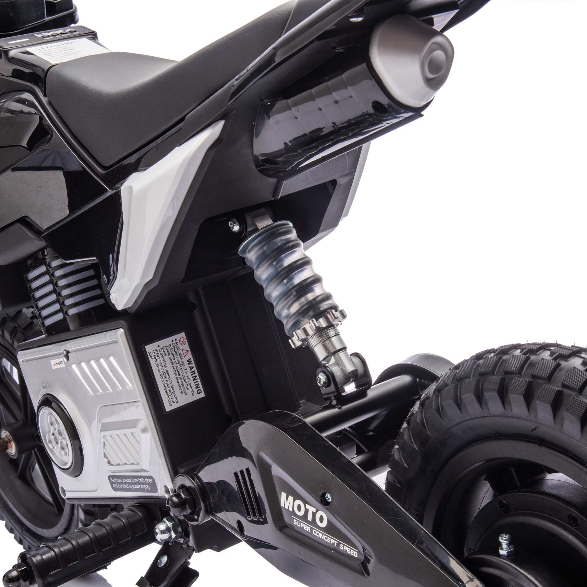 24V Electric Dirt Bike, 200W Powered Electric Ride on Toy with Key Switch, Throttle, Brakes, Bluetooth, Music, Horn, Electric Motorcycle Speed Up to 9.38 MPH, Off Road Motocross for Boys Girls 5-15