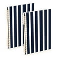 thumbnail image 2 of Navy Blue and White Striped Notebooks 1-subject Journal 60 Sheets A5 College Ruled Paper Detachable Ring 8.3"x5.7", 2 of 8