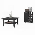 thumbnail image 4 of Payson's 2-Piece Living Room Set in Black: Bar Cart & Coffee Table, 4 of 6