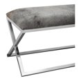 thumbnail image 4 of Moe's Home Collection Rossi 18.5" Contemporary Leather Bench in Gray, 4 of 5