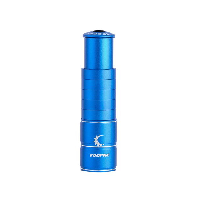 Toystoory Vástago extensor de manillar de bicicletas, cabezales aumentados, tubo de elevación de bicicleta de montaña y carretera, piezas de Ciclismo Azul/alargado