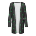 thumbnail image 3 of fatyb Women's St. Patrick's Cardigans Long Sleeve Lightweight Open Front Mid Length Outerwear with Pockets, 3 of 5