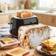 thumbnail image 3 of Thanksgiving Toaster Cover 4 Slice, Fall Pumpkins Sunflowers Farmhouse Leaves Dustproof Bakeware Oven Protector with Top Hook, Waterproof Small Kitchen Appliance Toasters Dust Cover, 12"x11"x8", 3 of 9
