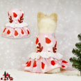 thumbnail image 1 of Vestido de Navidad para perros Vestido de Navidad para perros con cuerno Vestido de fiesta de Navidad de terciopelo para perros hembras Vestido de Navidad ligero adecuado para perros pequeños y, 1 of 8