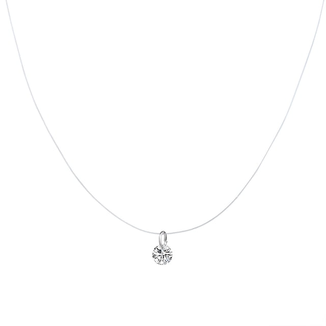 Collier Transparent en Ligne de Poisson Collier en Zircon Femme