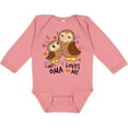 thumbnail image 3 of Inktastic My Oma Loves Me Cute Owl Family Boys or Girls Long Sleeve Baby Bodysuit, 3 of 5