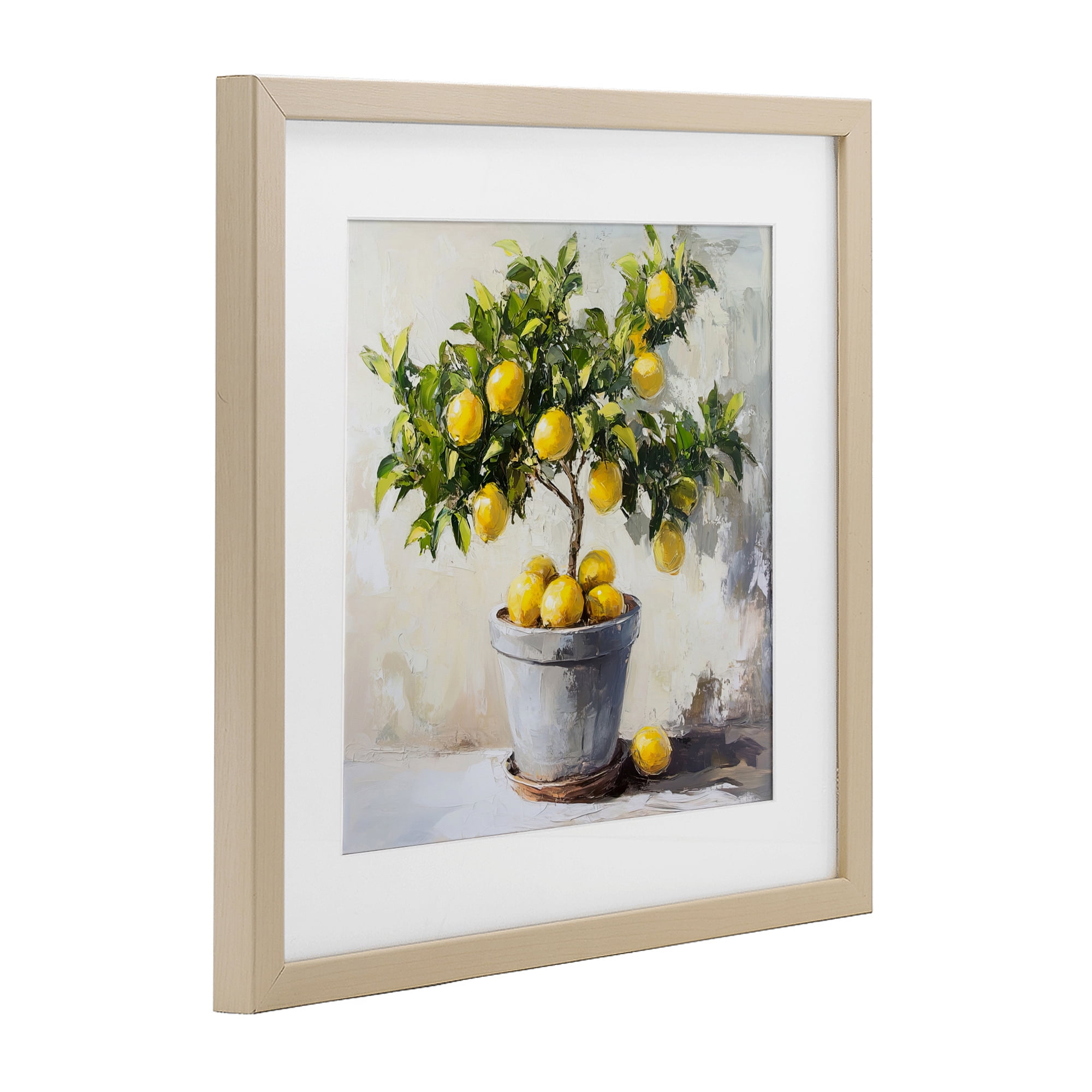 Stupell Industries Falling Lemon Tree Birch Framed Print Under Glass, design by Tina LeCour