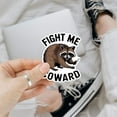 thumbnail image 2 of Fight Me Coward Sticker, Racoon Meme Sticker, Funny Racoon Sticker Die-Cut Waterproof Vinyl Sticker for Laptop Water Bottle Phone Window Helmet Decal Gift (5x5inch), 2 of 6