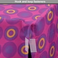 thumbnail image 4 of Abstract Dog Crate Cover, Circular Spirals Nested in Vibrant Hues, Easy to Use Pet Kennel Cover for Medium Large Dogs, 35" x 23" x 27", Hot Pink Royal Blue, by Ambesonne, 4 of 6