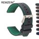thumbnail image 2 of 22mm Correa de reloj de silicona premium compatible adecuada Correa de reloj de goma de liberación rápida 20 mm 22 mm 24 mm Correa de reloj Correa de reloj de repuesto Reloj verde, 2 of 5