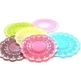 thumbnail image 2 of CRILSTYLEO 4Ud Posavasos Redondos Antideslizantes De Silicona Con Patrón Decorativo De Encaje, 2 of 8