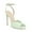 Green, variant on XYD Women Peep Toe Sandals Delicate Pleated Mesh Stiletto Heels Crystal Studs Elegant Evening Event Shoes Size 7 Pink