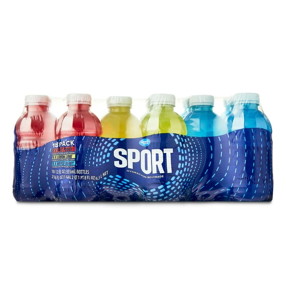 Multi-Pack Great Value Sports Drink Electrolyte (Fruit Punch, Mixed Berry, Lemon lime) 12oz 18pk