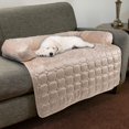 thumbnail image 4 of Couch Cover for Dogs – 35x35 Pet Furniture Protector with Memory Foam Bolster, Quilted Fabric, Non-Slip Water-Resistant Base Layer by PETMAKER (Beige), 4 of 4