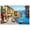 Unframe-style, variant on Italian Coastal Village Canvas Wall Art Mediterranean Lake Scenery Oil Painting Print Colorful Town Landscape Posters for Living Room Bedroom Office Home