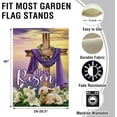 thumbnail image 2 of He is Risen Easter Religious Large Decorative House Flag, Cross Faith Lily Sheep Yard Garden Outside Decor, Spring Farmhouse Outdoor Home Burlap Decoration Double Sided 28 x 40, 2 of 6