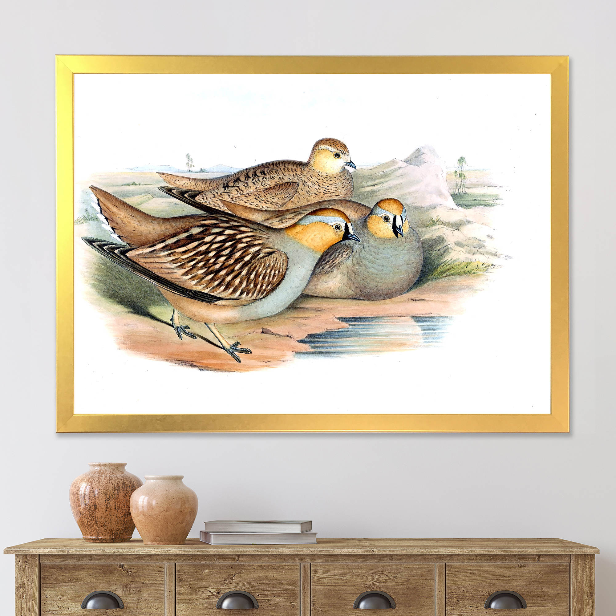 Designart 'Ancient Birds In The Wild III' Traditional Framed Art Print