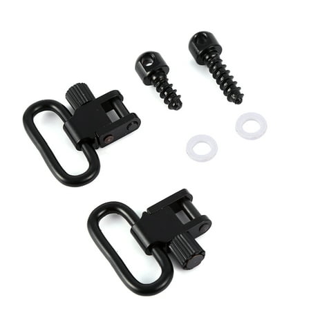 HERCHR Sling Swivels, Black Steel Quick Detachable Sling Swivels Accessory Perfect For Hunting Tactical Shooting,