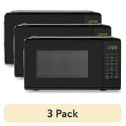 (3 pack) Mainstays Countertop Microwave Oven, 0.7 Cu ft, 700 Watts, Black