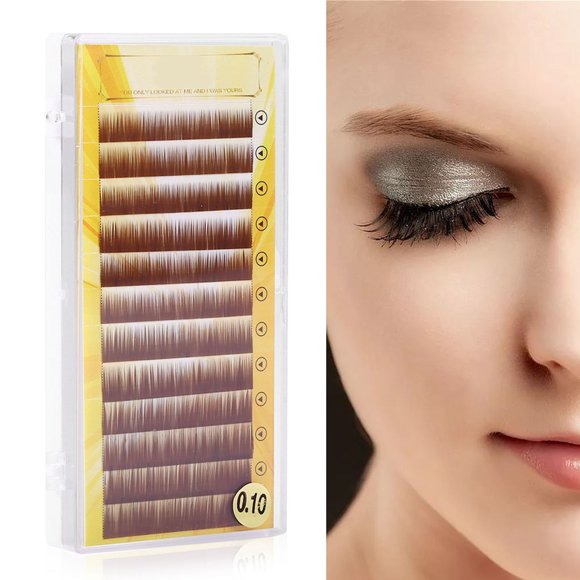 Ceja artificial, ceja postiza marrón mixta, extensión de ceja individual, ceja muy versátil