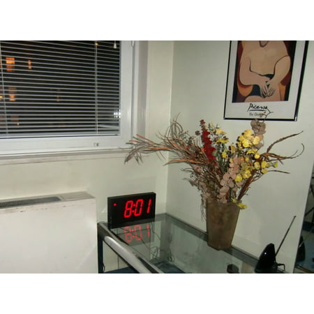Large Huge & Digital Display 4' Digits LED Best Alarm Clock With