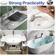 thumbnail image 4 of 38mm Silver Chrome Basin Waste Pop-Up Sink Plug Cap Click Clack Push Button Bathroom Basin Sink Up Drain Stopper Drainer Cover, 4 of 4