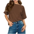 thumbnail image 1 of Camisetas Casuales de las Mujeres, Manga Corta Suelta, Cuello Redondo Casual Top para las Mujeres, 1 of 9
