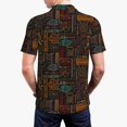 thumbnail image 4 of Balery Polynesian Turtles Printed Men’s Short Sleeve Polo Shirt, Midweight Men's Shirt,Golf Polo shirts -3X-Large, 4 of 9