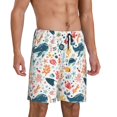 thumbnail image 2 of Fuzoiu Sea Life 1 Print Pajama Shorts for Men, Men's Pajama Bottoms,Mens Lounge Sleepwear,Pajama Pants with Pocket-Small, 2 of 6