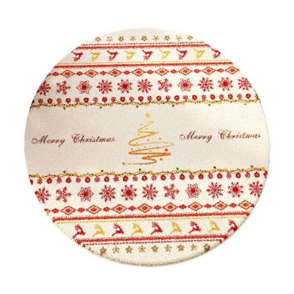 A Round Christmas Rug Festive Holiday Circular Floor Mat Son Decorative Area Rug For Living Room Bedroom Entryway Home Indoor 2026 Decor