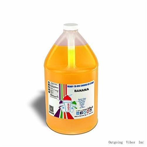 shaved ice snow cone ready to use syrup gallon (flavor banana