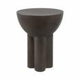thumbnail image 6 of Sculptural Concrete Small End Side Table for Living Room or Bedroom - Decorative Night Stand for Small Spaces, Home, and Patio - Bedside Drink Table for Sofa or Chair Placement Display - 18", Gray, 6 of 12