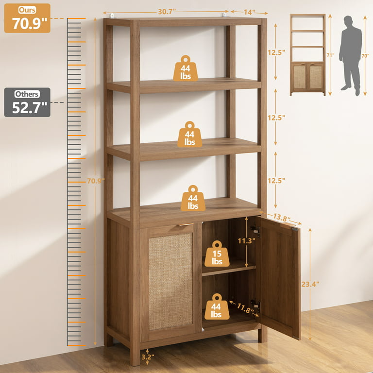  WIFESE 39x4x1 in Wall Shelves Hanging Bookshelf Command Strip  Shelves Comic Book Storage Book Display with Invisible Brackets Mount Above  Cupboard Sofa or Table MDF Material Brown Easy to Clean 