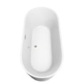 thumbnail image 4 of Wyndham Collection  Carissa 71-inch White Freestanding Soaking Bathtub, 4 of 8