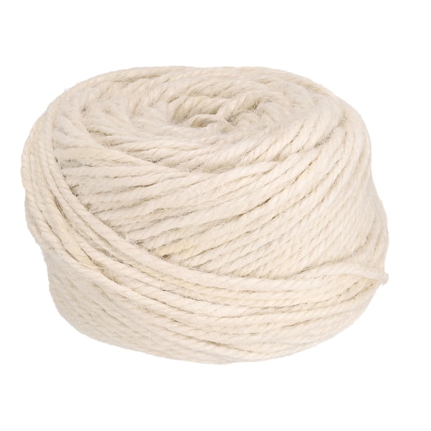 Uxcell Cuerda de Yute Natural de 50 Metros, Cuerda de Yute de 3 mm para Manualidades, Envoltura de Regalos, Decoración, Empaque, Jardinería y Soporte de Plantas, Blanca