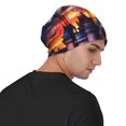 thumbnail image 4 of Rocae Magical Stained Glass Castle for Beanies Hats for Men Women Warm Chunky Knit Hats Winter Adult Milk Silk Knitted Beanie, 4 of 7