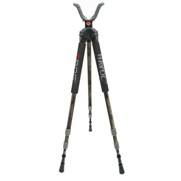 BOG Havoc Shooting Stick Camo Tripod with Lightweight Aluminum Design, Twist Locks and USR for Hunting, Shooting and Outdoors