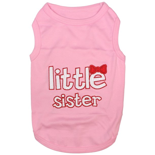 Parisian Pet Cat Dogs Clothes Tee Shirts Little Sister Dog TShirt
