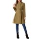 thumbnail image 2 of Abrigo de terciopelo A-Line para mujer INSPIRE CHIC, de doble botonadura, con cuello alto, abrigo de invierno de longitud media, talla S, color caqui, 2 of 6