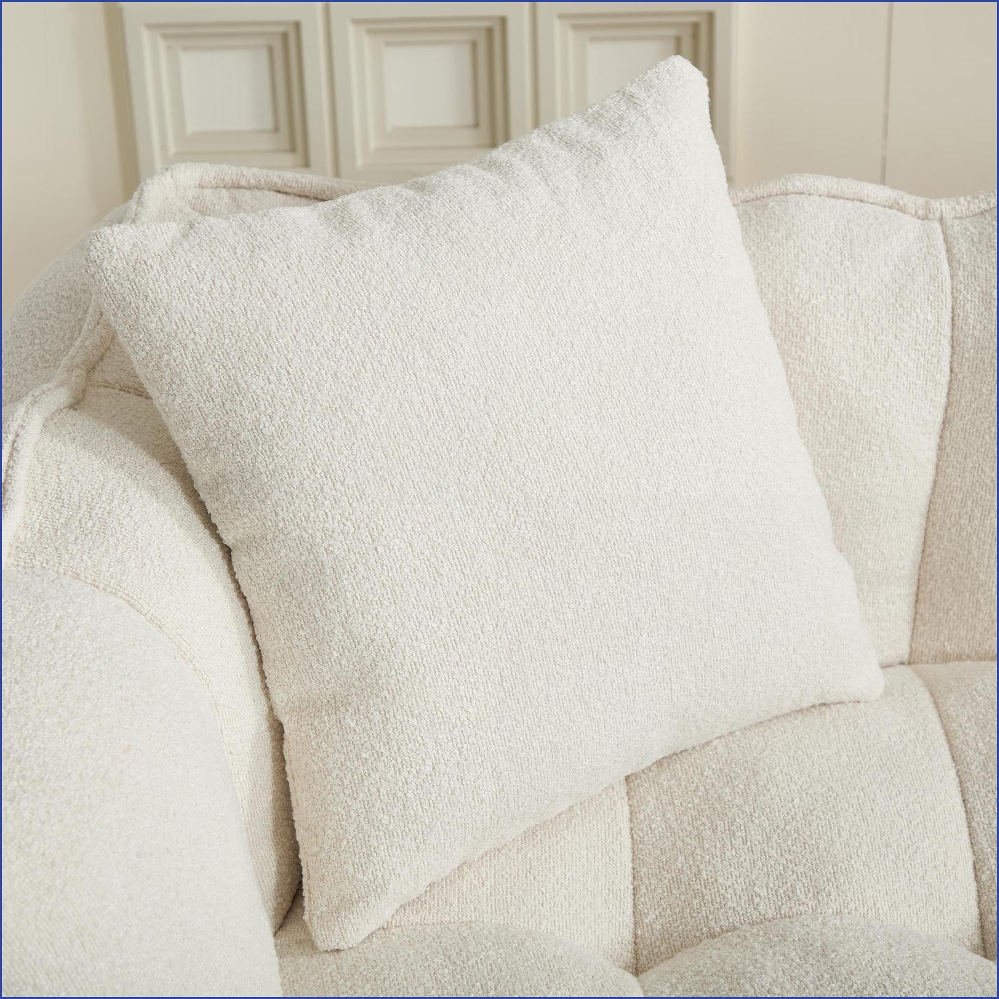 2-Person Chenille Bean Bag Chair: Soft High-Resilience Foam for Adults, Ideal for Gaming/Reading/TV | Chenille | Square