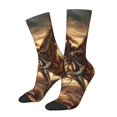 thumbnail image 1 of Fotbe Western Skeleton Cowboy Horse Calcetas Largas con Estampado para Hombre y Mujer – Calcetas de Compresión Transpirables y Elásticas, Viajar y Uso Diario Talla 5-11, 1 of 6