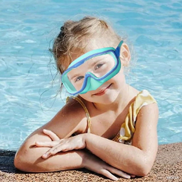 Gafas de natación para niños con montura grande y gafas de natación antivaho con respaldo